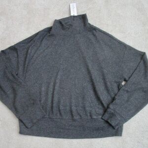 VELVET By Graham & Spencer Mock Neck Sweater Dark Grey Size Large For Women